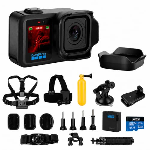 GoPro Mission 1 PRO �R���p�N�g�V�l�}�A�N�V�����J�����A8K60�r�f�I�A1�C���`�Z���T�[�A50MP�ʐ^�A960fps�X���[���[�V�����A�n�C�p�[�X���[�X�X�^�r���C�[�[�V�����A47�s�[�X�A�N�Z�T���[�L�b�g�A�w�b�h�X�g���b�v�A1�N�ۏ�