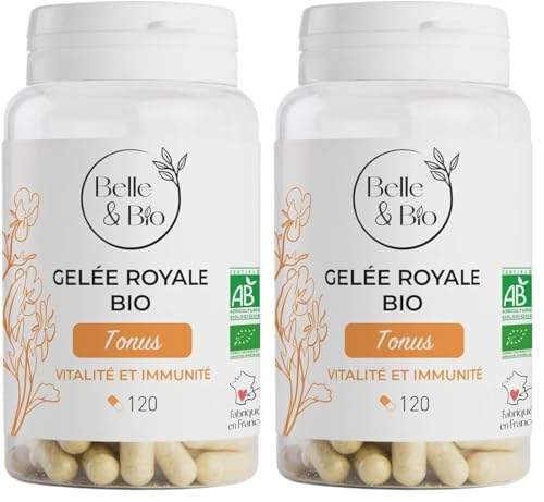 Gelée Royale Bio tonus et immunité avec les 120 gélules Belle&Bio lot de 2