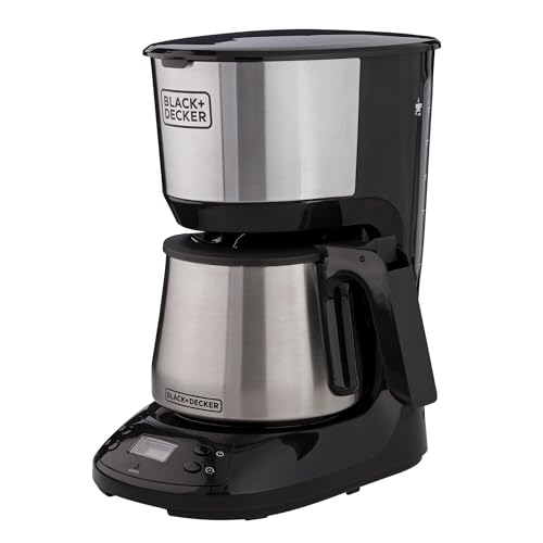 BLACK+DECKER Cafeteira Elétrica Programável, até 30 Cafés, com Jarra Inox, CM250P, 110V