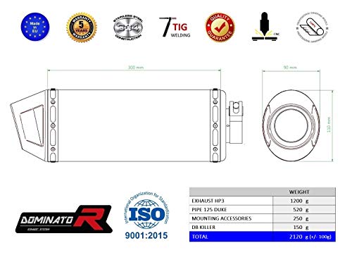 DOMINATOR Terminale di Scarico Silenziatore