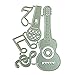 COMEYER Metallo Fustelle Stencil Chitarra Musicale Microfono Goffratura Coltello Modello Decorativo Scrapbooking Album di Foto Decor