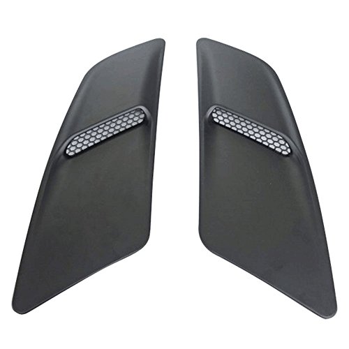 IKON MOTORSPORTS Front Hood Vents Fit for 2015-2017 Ford Mustang GT, OE Style Black PP Hood Trim Scoop Insert Vent Guards, 2 Piece Set