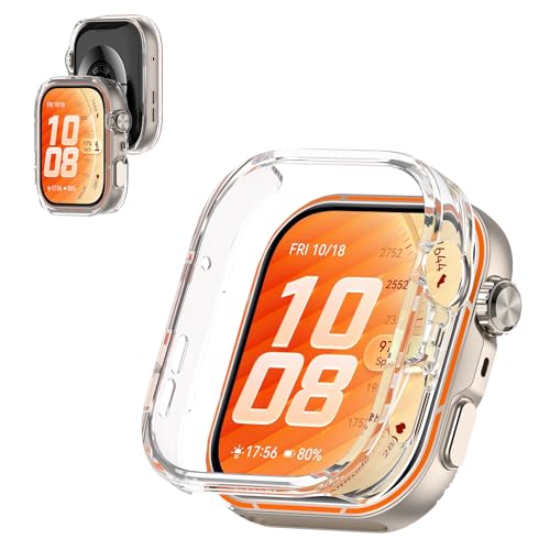 For HUAWEI WATCH FIT5 Pro �p �P�[�X �J�o�[�yKONXISA�z�X�}�[�g�E�H�b�` �ی�J�o�[ PC�f�� �y�� ���^ �����ȒP �C�菝�h�~ �Ռ��z�� �����[�d�\�i�N���A�J���[�j