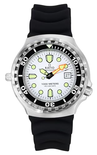 Image of RATIO FreeDiver 2nd Generation Diver Watch Sapphire Crystal Quartz Movement Dive Watch 1000M Water Resistant Diving Watches for Men