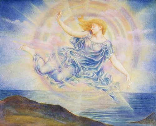 Portrait Étoile du soir par Evelyn De Morgan, une décoration murale poétique