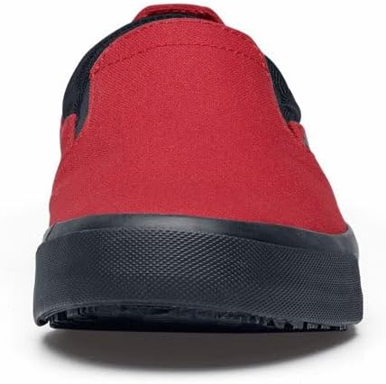 Shoes for Crews Ollie II, Men's, Women's, Unisex Slip Resistant Work Shoes, Water Resistant Slip On Sneakers, Walking Shoes, Red, Men's 10.5 / Women's 12 | Image 2
