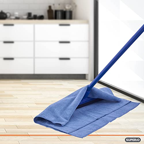 Image of Superio Microfiber Squeegee Mopping Towel Extra Large Miracle Cloth 20 x 30 Streak Free Microfiber Floor Cloth-Rag for Cleaning House, Kitchen, Bathroom-Scratch Free- 6 Pack