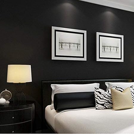 Amazon Rain Queen 壁紙 シール のり付き クロス 黒 無地 のり付き 壁用 リメイクシート 北欧 おしゃれ カッティングシート Diy リフォーム かわいい アクセントクロス ブラック 壁紙