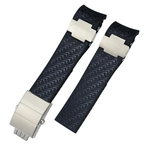 Bracelet Ulysse Nardin Diver 22mm en silicone haut de gamme avec boucle déployante or rose