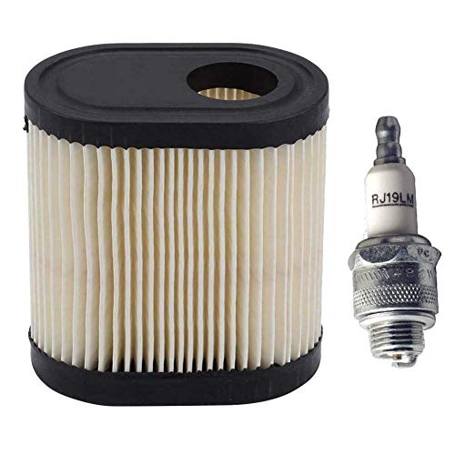 Podoy 36905 Air Filter, RJ19LM Spark Plug Kit for Compatible with Toro Recycler LEV100 LEV115 LEV120 OVRM105 OVRM65 TVS115 TVS120 5.5 HP Sears Mowers and Craftsman RV115 Lawn Mower