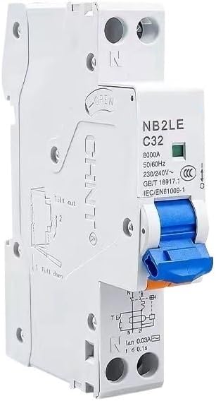 NB2LE Curve B C Type A AC 1P+N Residual Current Operated Leakage Protection Switch Circuit Breaker RCBO 30MA 10A 16A 20A(Curve C-AC,16A)
