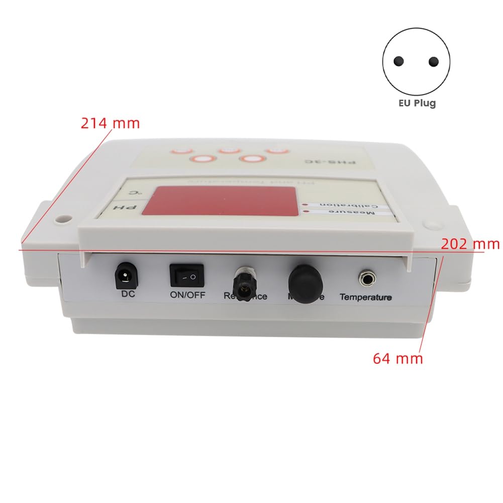 Misuratore di acidità PHS-3C da tavolo con calibrazione PH e temperatura, tester multiparametro PH/Temperatura, analizzatore di qualità dell'acqua di laboratorio, spina europea.