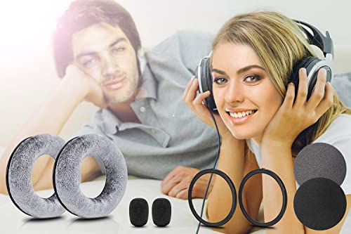 Almohadillas de repuesto compatibles con auriculares Beyerdynamic DT 770 Pro, DT 880 Pro, DT 990 Pro, DT 1770 Pro, MMX 300, DT 1990 Pro, DT 177X, T 90 (Terciopelo Gris Plata) miniatura 3