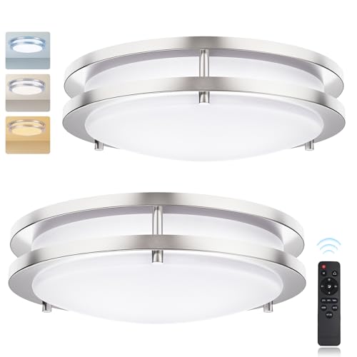 Plafonnier LED variable 2700K-6500K triple intensité lot de 2 36W