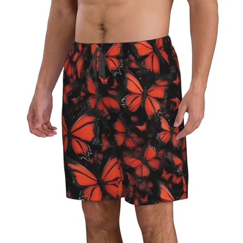 Monarch Butterflies Print Stylish Beach Shorts Swim Trunks Lightweight Breathable Summer Outdoor Activities2