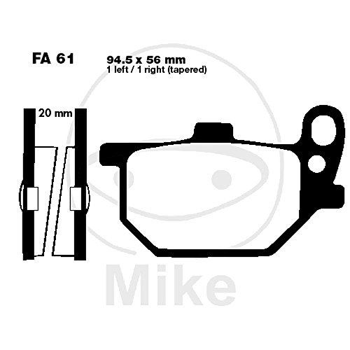 EBC Blackstuff Bremsbeläge (organisch) für Yamaha - XJ 650 | XJ 650 | XS 750 | XV 750