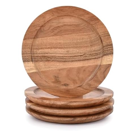 EDHAS Hand-Finished Acacia Wood Platter Set Cover