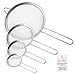 U.S. Kitchen Supply - Set of 4 Premium Quality Fine Mesh Stainless Steel Strainers - 3", 4", 5.5" and 8" Sizes - Sift, Strain, Drain and Rinse Vegetables, Pastas & Tea