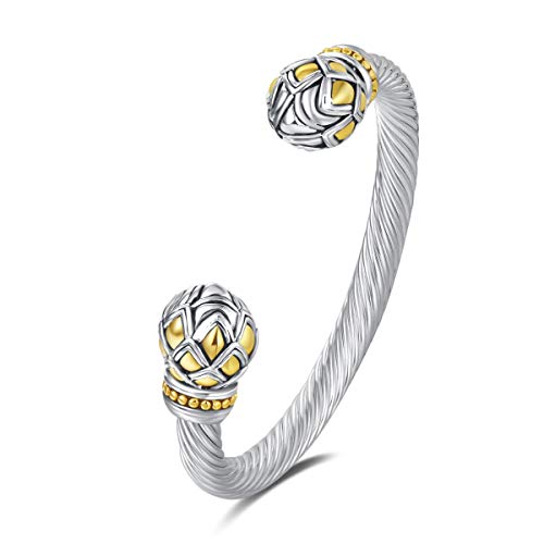 UNY Designer Inspired Jewelry Dragon Scale Ball Cable Wire Antique Bangle Elegant Beautiful