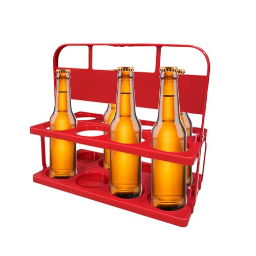 Portador de cerveza, caja portátil para botellas de bebidas, plegable, paquete de 8 portadores de vino con asa, cajas reutilizables para servir y almacenar tazas grandes