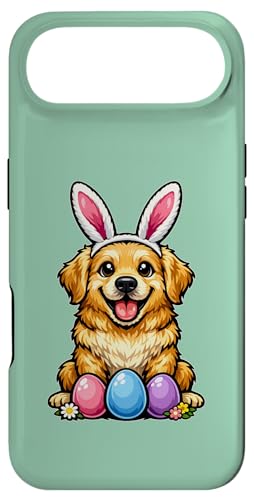 Happy Easter Golden Retriever ���킢���S�[���f�����g���o�[�̃S�[���f�B������ �X�}�z�P�[�X iPhone Air �p