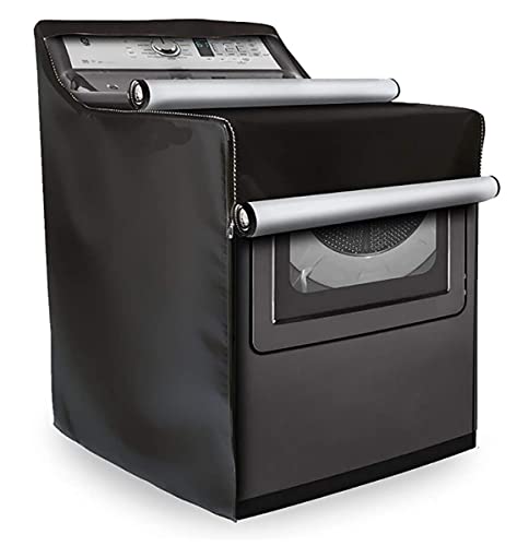 Washing Machine Cover,Washer Cover Dryer Cover Thicker Fabric 2 Zippers Design for Convenient use.Fit Most Top Load or Front Load Washers/Dryers,All Weather Protection,Basic Black