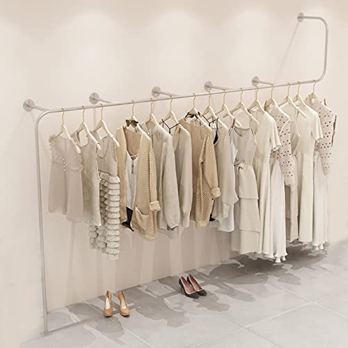 Barre de suspension pour vêtements en acier inoxydable robuste pour boutique chic