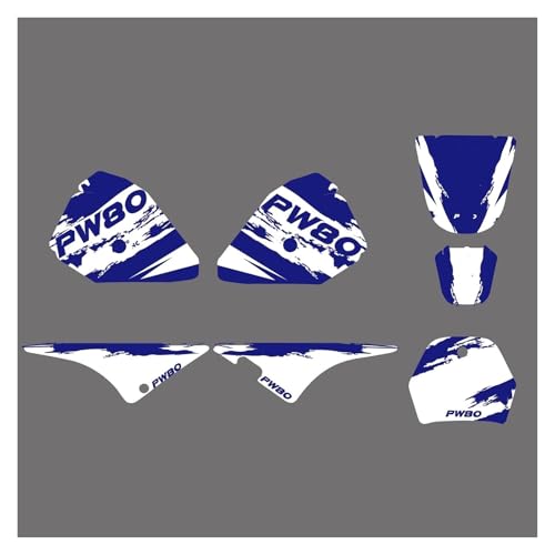 Autocollant PW80 kit déco pour rénover les plastiques abîmés de motocross