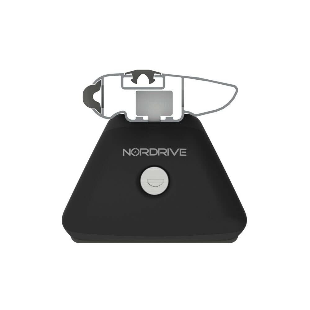 NORDRIVE N15100 Silenzio Black in-Rail, Set Completo Barre portatutto in Alluminio - M - Evos IA