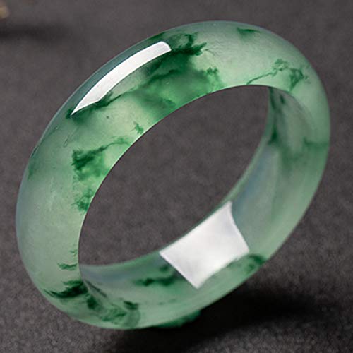 Bracelet en jade Feng Shui de qualité glacio-gluante aux finitions précieuses