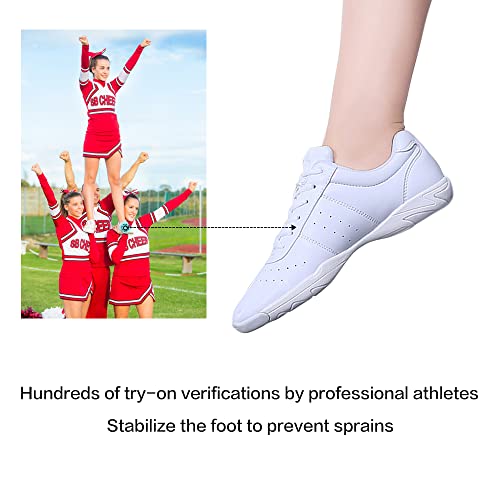 Image of Cheer Shoes Women Cheerleading Dance Shoes Fashion Sneakers Athletic Sport Training Lace Up Shoes for Gilrs