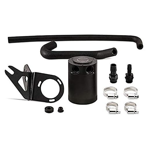 Mishimoto MMBCC-STNGR-18PBE Baffled Oil Catch Can, PCV Compatible With Kia Stinger GT 2018+ Black