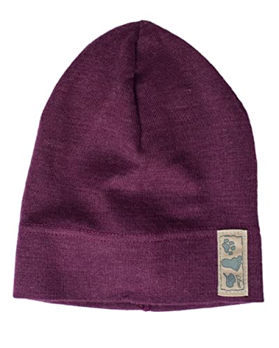 Lilano, Kinder/Baby Beanie Mütze, 70% Wolle (kbT), 30% Seide, 210 g/m² (Beere, 86-92)