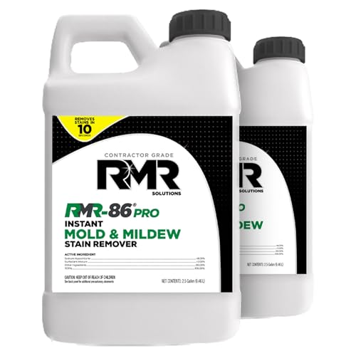 RMR-86 Pro Instant Mold Stain & Mildew Stain Remover - Contractor Grade Cleaning Solution, Professional Quality Formula, Odor Removal, 2.5 Gallon, 2 Pack