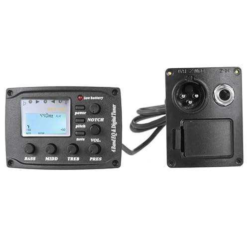 Pastilla Piezoeléctrica Ecualizador De 4 Bandas Para Guitarra Acústica Profesional Preamplificador De Volumen Y Tono Pastilla Piezoeléctrica Pantalla LCD De 6,35 Mm