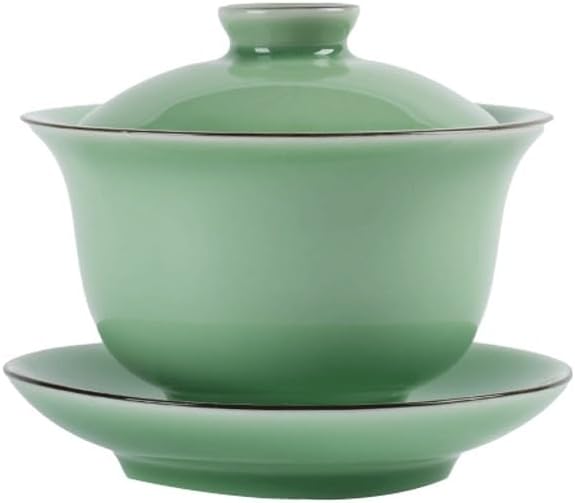 Celadon Three Talent Cover Bowl Kung Fu Tea Set Brewing Ceramic