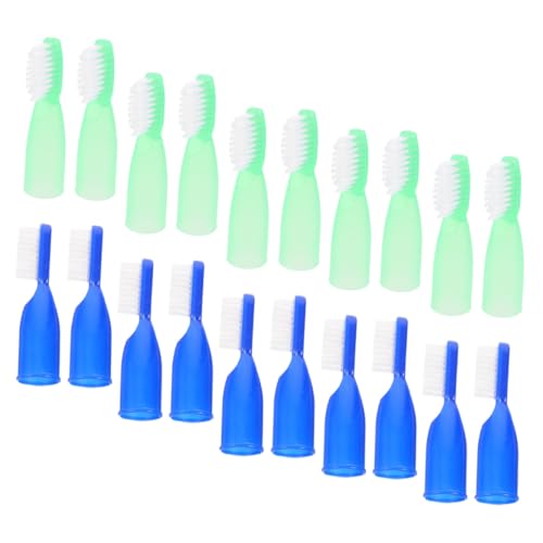 SOIMISS 20 piezas Cepillos de Dientes Prisión Mini Suaves para Limpieza Bucal Diseño Antisuicidio Compactos y Duraderos Azul y Verde
