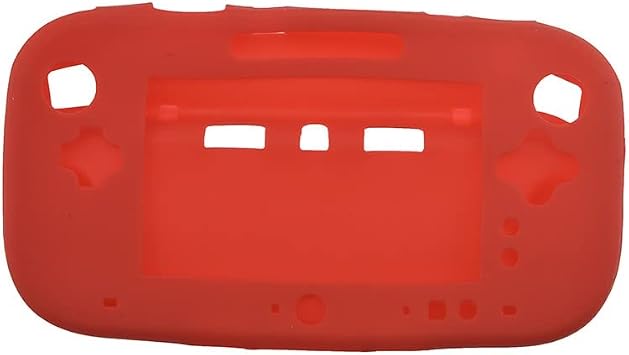 Silicone Rubber Case for Wii U Console Protector Ultra Soft Gel Cover Skin Shell-Red