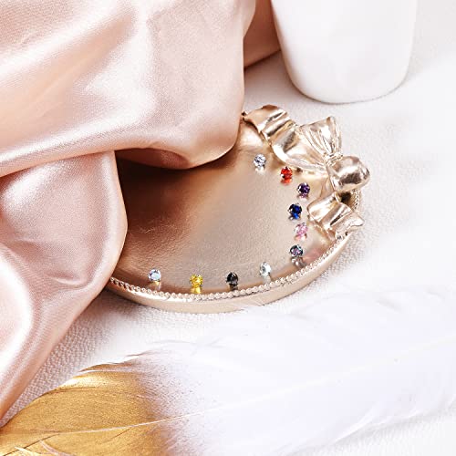 ZS 15Pcs Stainless Steel 16G Dermal Piercing Jewelry 2.5/3/4mm Diamond CZ Dermal Anchor Tops Skin Microdermal Piercing Jewelry for Men Women4