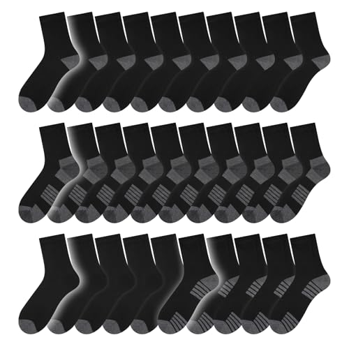 30 Pairs of Thin Crew Socks for Men & Women - Breathable Casual Socks in Bulk Wholesale Value Classical Pack2
