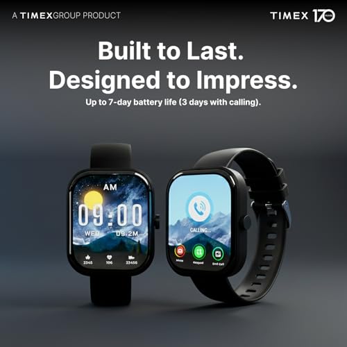Image of TIMEX iConnect Arc+ 2.01 inch(5.1cm) IPS Display with BT Calling Smartwatch for Unisex - TWIXW1600T