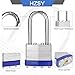 HZSY Padlocks Keyed Alike, Pack of 12, Laminated Steel Keyed Lock (1-9/16