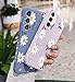 Sunswim Compatible with Galaxy S21 Ultra Case Cute Daisy Pattern Camera Lens Protection Shockproof TPU Bumper Liquid Silicone Protective Cover Phone Cases for Samsung Galaxy S21 Ultra 5G 6.8