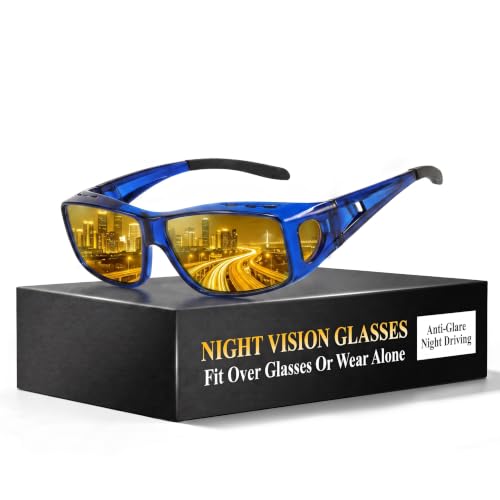 Image of Myiaur Night Vision Fit Over Glasses for Men Women Polarized Yellow Lens