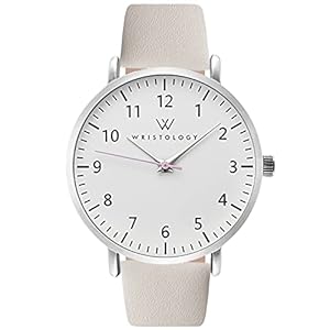 Wristology 29 Styles Maxi Numbers Watch Leather Band – Interchangeable Genuine Leather Strap – Large Easy to Read Nurse Watch with Second Hand for Women, Men, Nurses, Teachers, Olivia
