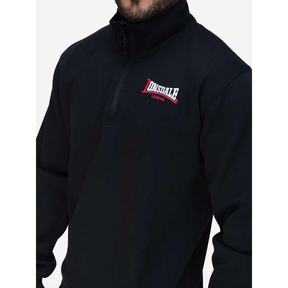 Lonsdale Herren Gryffidam Sweatshirt mit Viertelreißverschluss (Troyer)