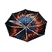 KAAVIYO Fired Blue Pelican Umbrella Windproof Automatic Foldable Umbrells Auto Open Close for Men Women Kids
