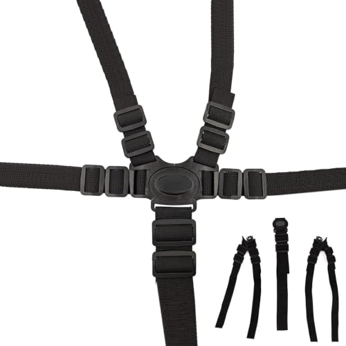 5 Point Seat Belt Safety Strap Belt for Stroller Pushchair Pram Buggy Safe Protection, Adjustable High Chair Baby Straps, Safety Strap Belt