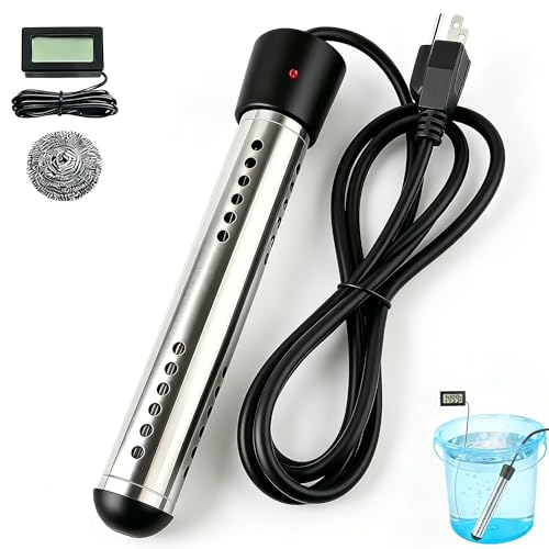 Suwdjpwo 2000W Portable Immersion Water Heater with Digital LCD Thermometer