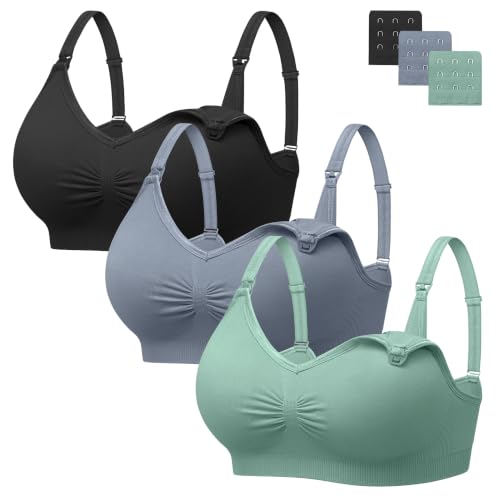 Image of HBselect Womens Nursing Bras Wireless Maternity Bras Breastfeeding Bras